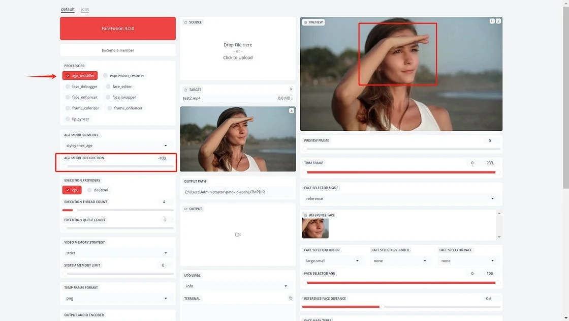 FaceFusion guide — step 25